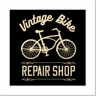 Vintage Bike Repair Shop Posters and Art